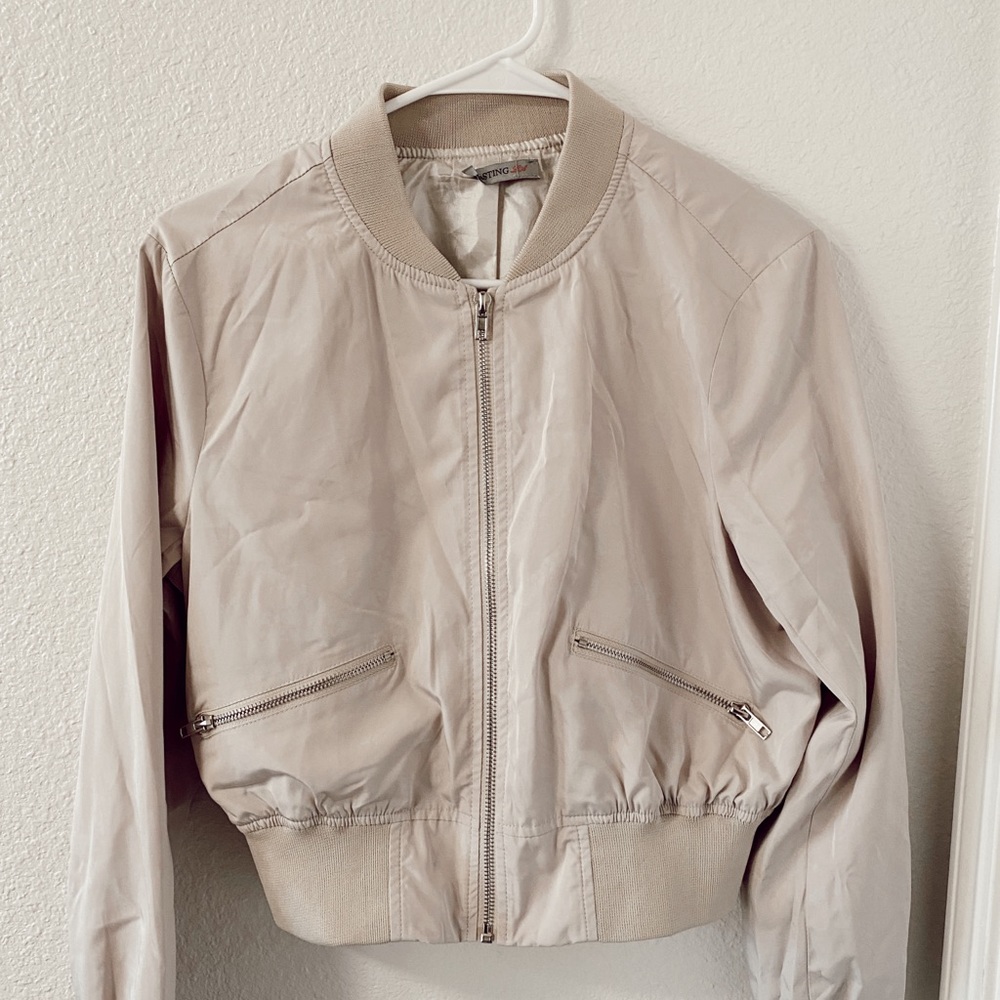 Tan Bomber Jacket
